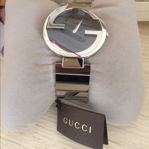 Gucci 37mm Interlocking G Stainless Steel Watch